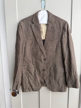 Jack Victor Montreal 100% Silk Brown Houndstooth Sport Coat Blazer 42R